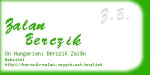 zalan berczik business card